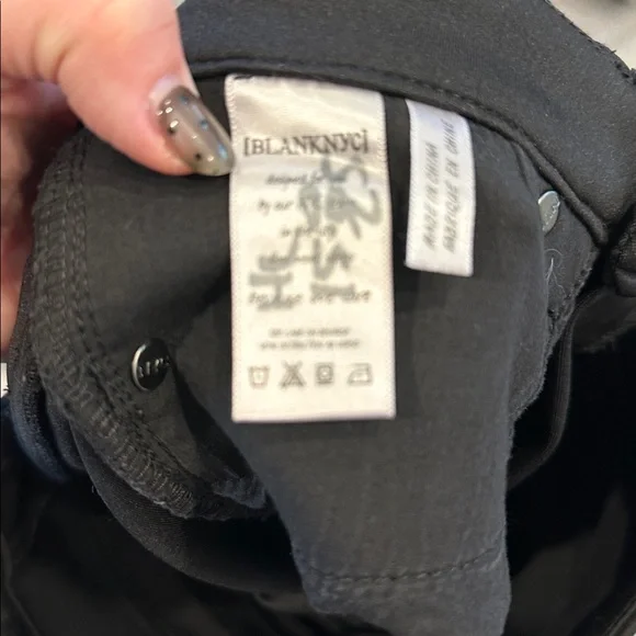 Blank NYC Black Ponte Stretchy Soft Knit Pant Slim Skinny 27 - Picture 7 of 9